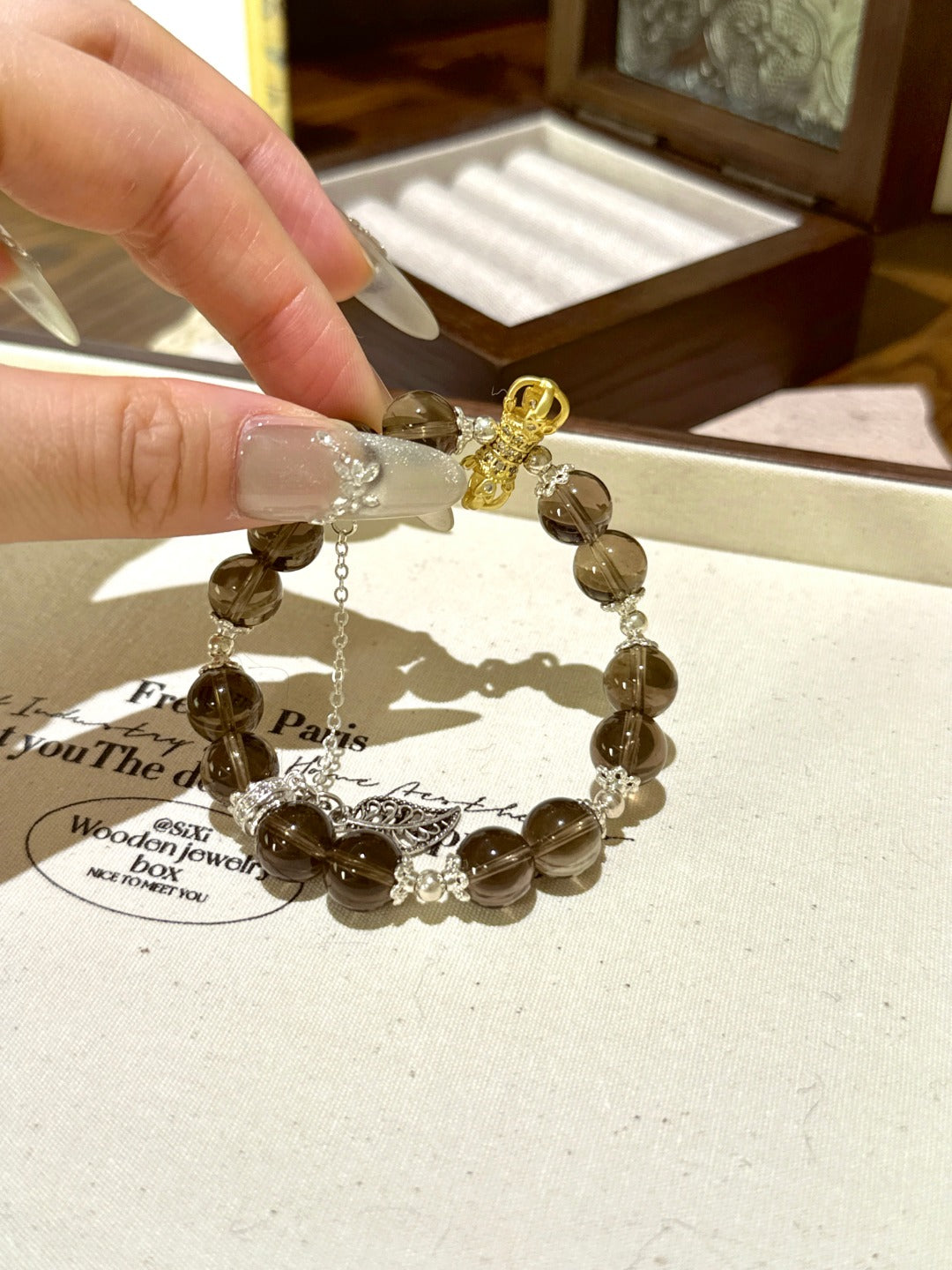 ▫️▪️ Tea crystal bracelet